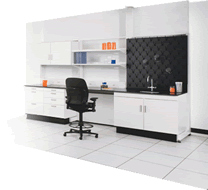 health care and lab workstation installation